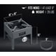 thumbnail image 2 of Quemador Banjo para wok Concord de 16" y 270.000 BTU con soporte, 2 of 9