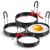 Xinqihang - Anillos Para Huevos, Paquete De 4 Anillos De Acero Inoxidable Para Cocinar Huevos, Molde Para Panqueques Para Freír Huevos Y Tortillas