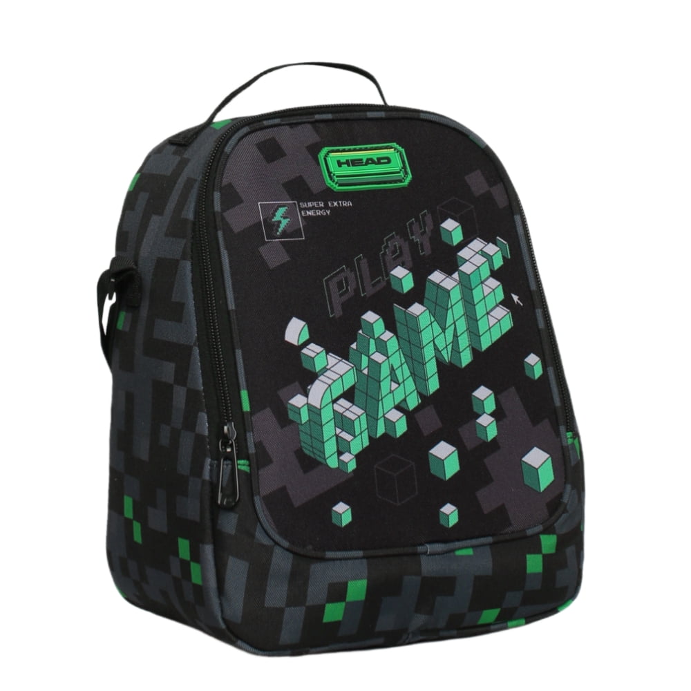 Lonchera Hombre Grey Pixeles Negro Head