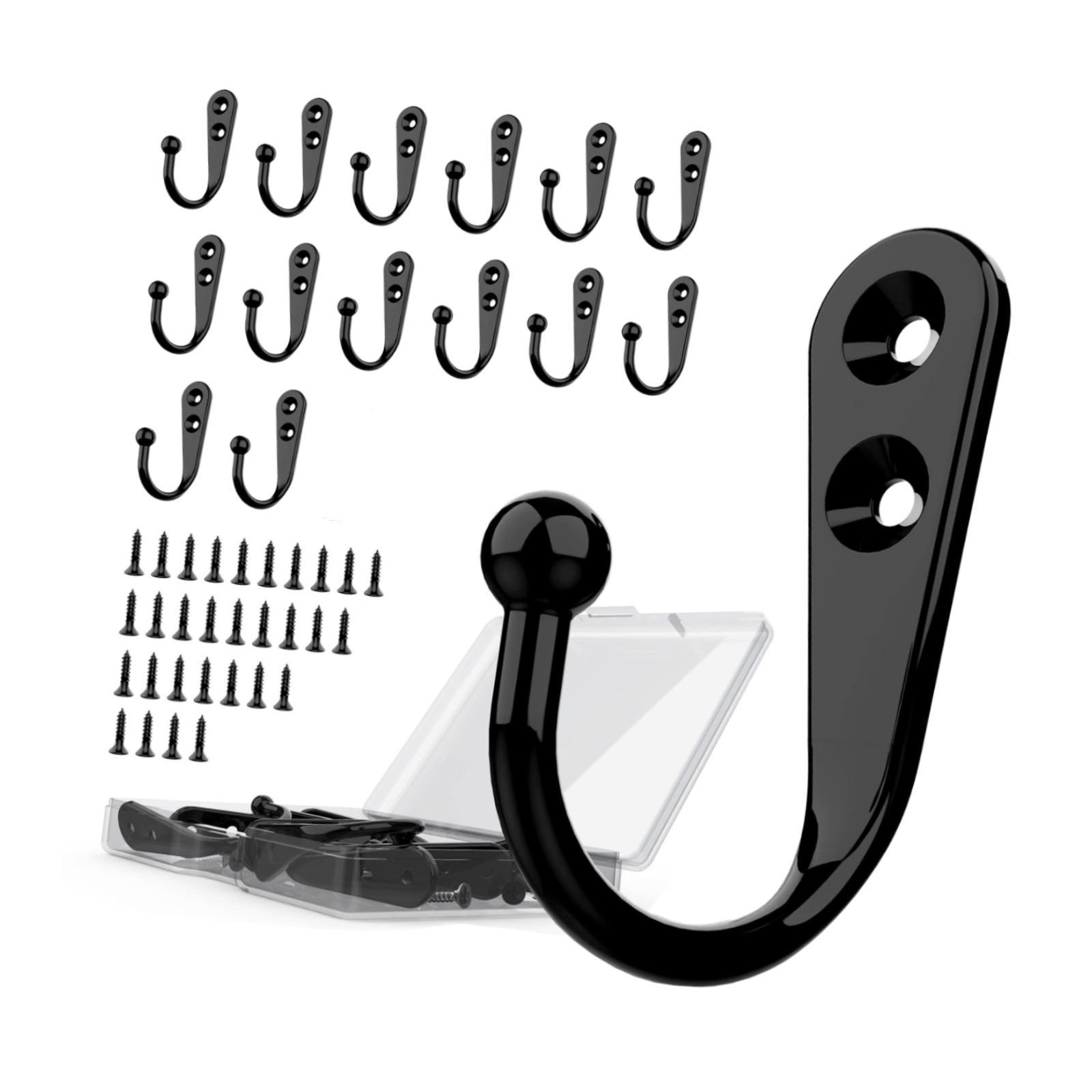 Bothyi - 15 Ganchos Para Colgar En La Pared Con Tornillos Para Puertas De Estilo Rústico.