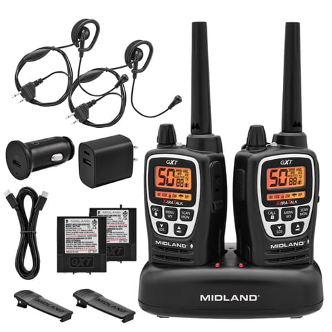 Repetidor De 50 Canales Con Radio Bidireccional Midland Gxt3000, Paquete De 2