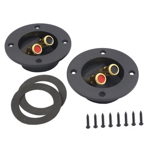 Bothyi - 2X Caja Altavoces Terminal Cup Negro 75Mm Para Home Stereo Car Premium