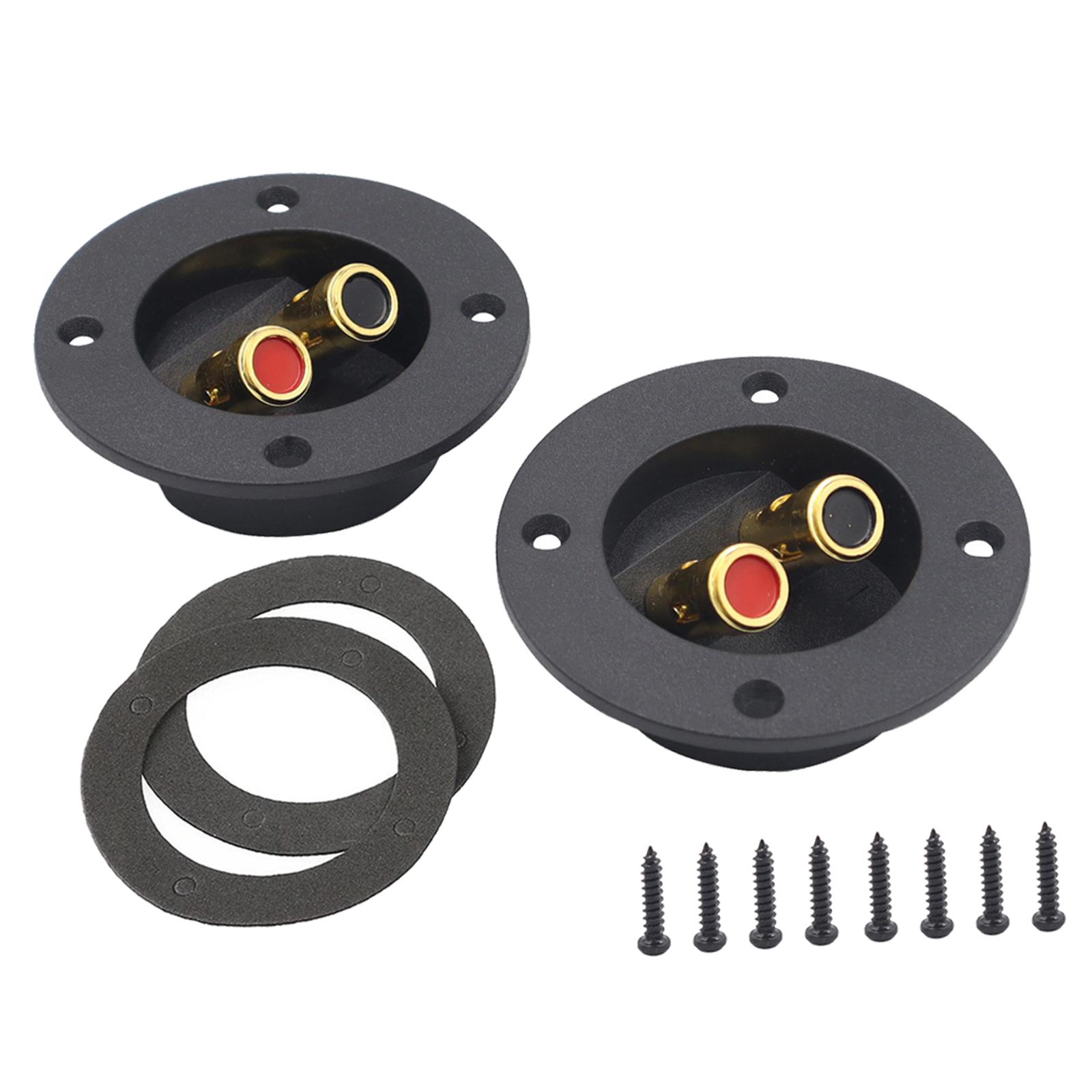 Bothyi - 2X Caja Altavoces Terminal Cup Negro 75Mm Para Home Stereo Car Premium