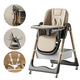 thumbnail image 1 of Silla De Comer Plegable Para Bebé Con Mesa Ajustable Ruedas Silla Comedor Beige, 1 of 5