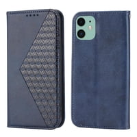 Funda Flip Foxdock Para Iphone 11 , Estilo Billetera Con Diseño Rombo, Correa De Mano Y Soporte, Uso Diario
