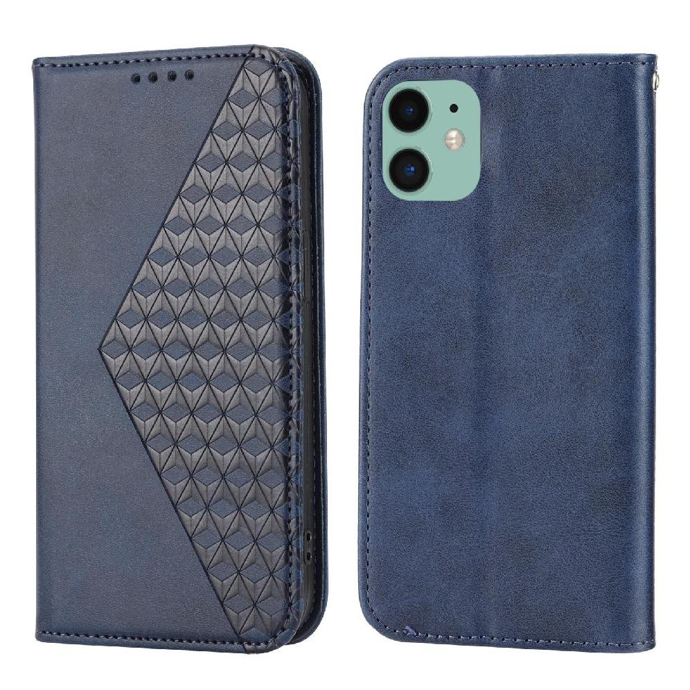 Funda Flip Foxdock Para Iphone 11 , Estilo Billetera Con Diseño Rombo, Correa De Mano Y Soporte, Uso Diario
