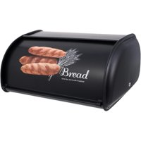 Wakeshome - Caja De Pan Plana Cubo De Metal Para Almacenamiento De Alimen