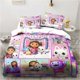 thumbnail image 1 of Kawaii Gabby Dollhouses Duvet Cover Set,Gabby Dollhouse Bedding Set,Children Cartoon Pillowcase Kids Anime Cute Bedding Set Bed Sheets, 1 of 5