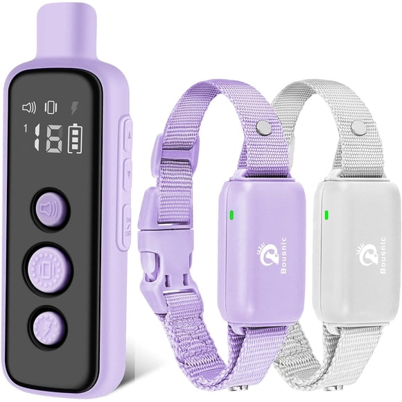 Collar Eléctrico Bousnic para 2 Perros Resistente al Agua 300 m
