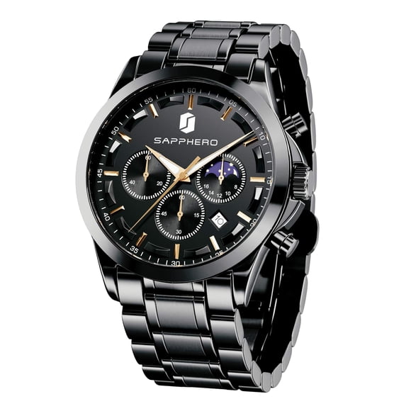 Reloj SAPPHERO para Hombre Cronógrafo Resistente al Agua – Regalo