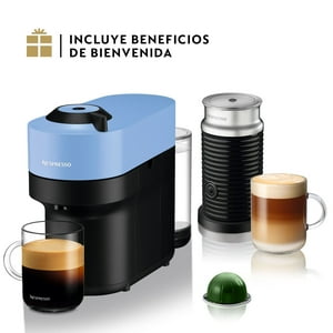 Cafetera Nespresso Vertuo Pop Celeste + Espumador