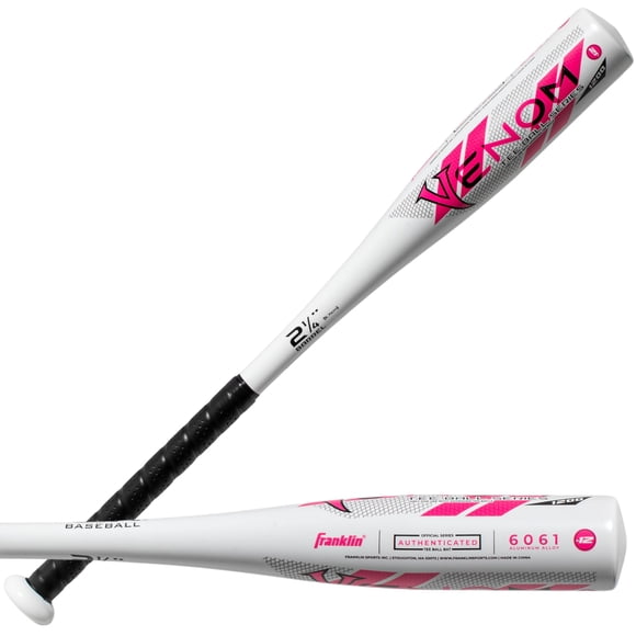 Bate de béisbol Franklin Sports Venom Youth de aluminio 370 ml