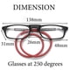thumbnail image 4 of Gafas de lectura con soporte magnético para colgar en el cuello, gafas de lectura con imán unisex portátiles, montura telescópica con patas largas y marco para la cabeza., 4 of 5