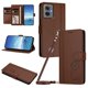 thumbnail image 1 of Funda Cartera Trébol para Motorola Moto G55 5G con Ranuras Tarjetas y Carga Inalámbrica Marrón, 1 of 6