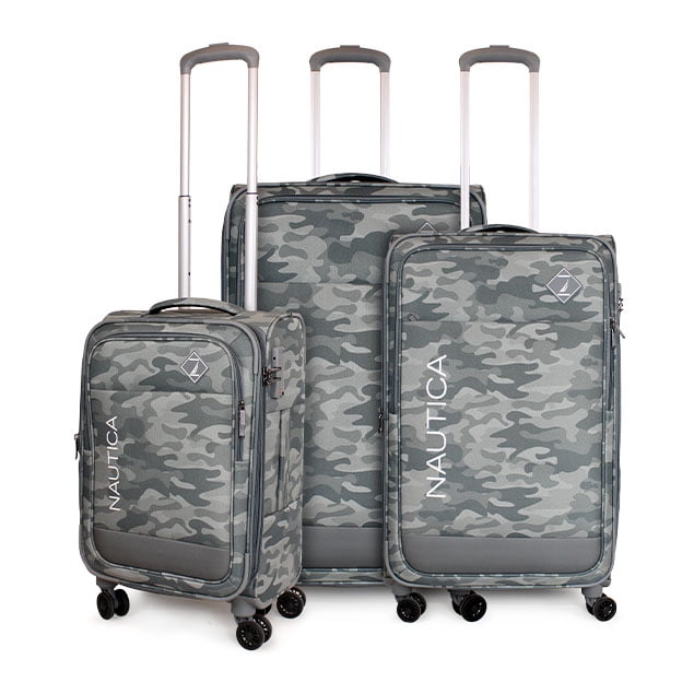 Nautica - Set 3 Maletas De Tela Barham S+m+l Gris