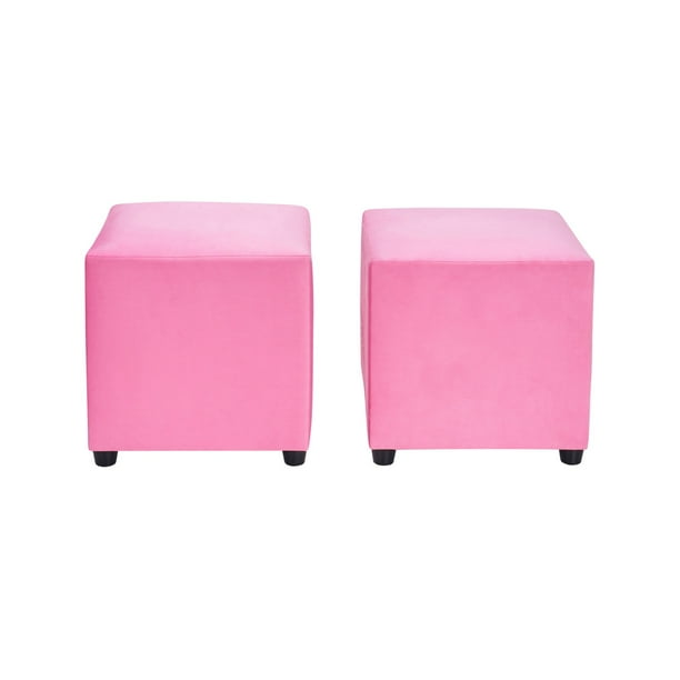 Set Pouf Cali 1c Felpa 30 Rosado