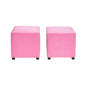 Bodevir - Set Pouf Cali 1C Felpa 30 Rosado