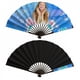thumbnail image 5 of Like Nastya Abanico Plegable Chino, Abanico de Mano de Poliéster Plegable, Abanicos para Baile Fiesta Hogar, Adecuado para Hogar, Oficina, Fiesta, 5 of 6