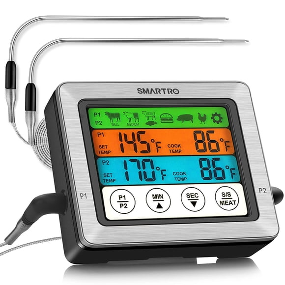 Termómetro digital de carne SMARTRO ST54 de doble sonda con temporizador