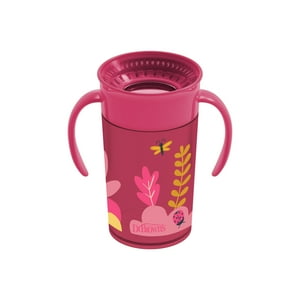 Dr. Brown'S - Vaso 360° Con Asas 300Ml 9M+ Rosado