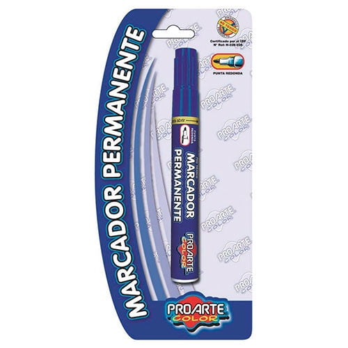 Marcador Permanente De Color Azul 1 Un Proarte