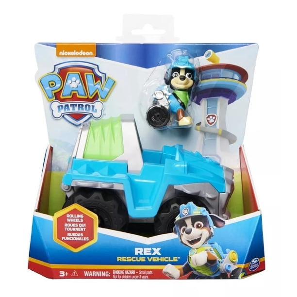 Vehículo de juguete Paw Patrol Rex's Dinosaur con figura de acción para niños a partir de 3 años