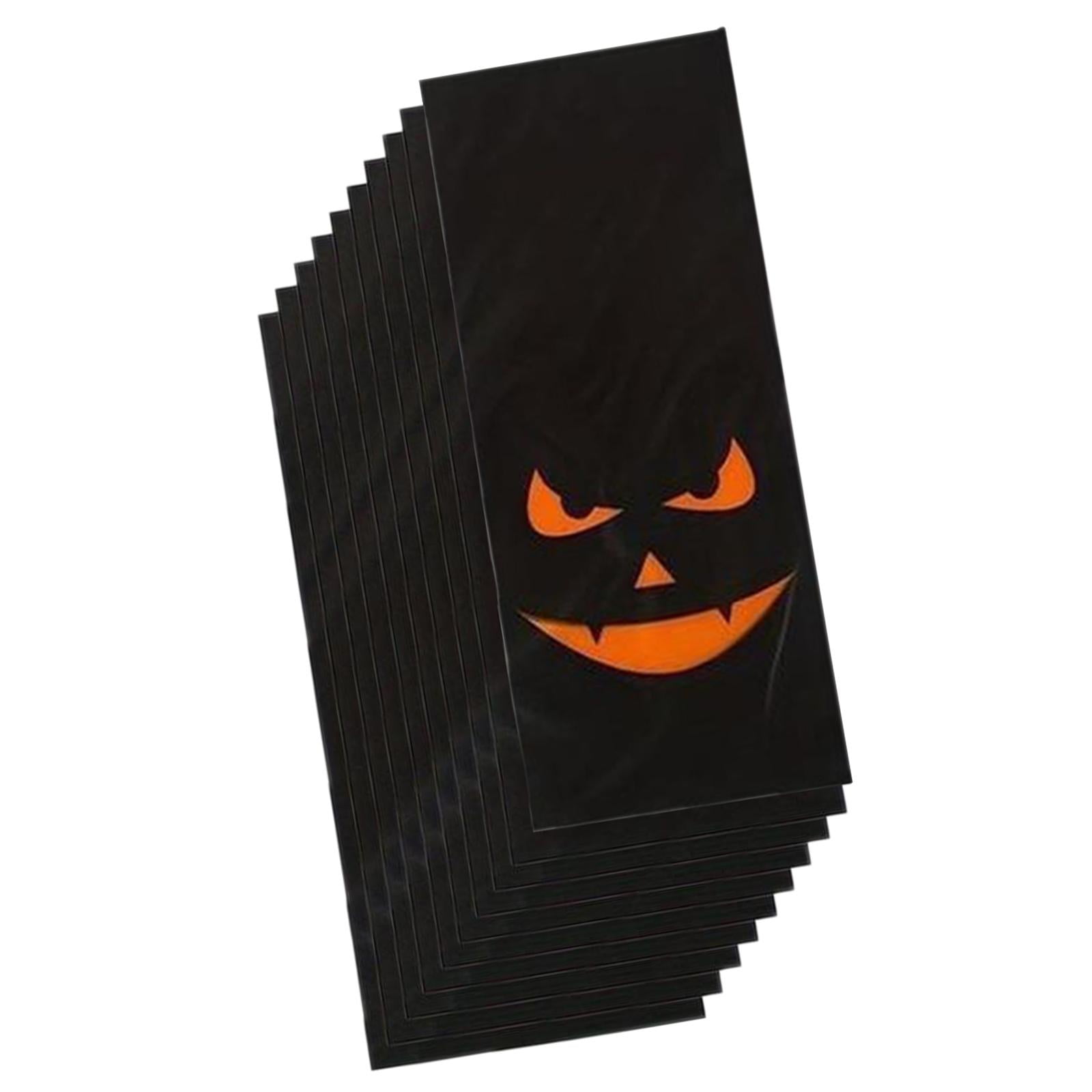 Gazechimp - 10 Piezas De Bolsas De Regalo Para Fiesta De Halloween, Bolsas De Dulces De Halloween Para Panadería, Palomitas De Maíz, Color Negro