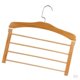 thumbnail image 2 of 2 Piezas 4 Niveles De Pantalones De Madera Percha Armario De Almacenamiento Organizador Marrón Claro, 2 of 5
