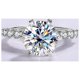thumbnail image 2 of Anillos de Diamante de 5Uds Oro Blanco de 18K Moissanite Rings para Mujer Regalo Color D Claridad VVS1 Anillo de Plata Esterlina S925 Joyería Anillos de Compromiso de Moissanita con Certificado, 2 of 8