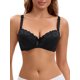 thumbnail image 1 of INSPIRA CHIC 2 Piezas para Mujer con Encaje, Cobertura Completa, Tirantes Ajustables, Sujetador Push Up Convertible, Disponible en Talla Grande B 36 2 Negro, 1 of 4