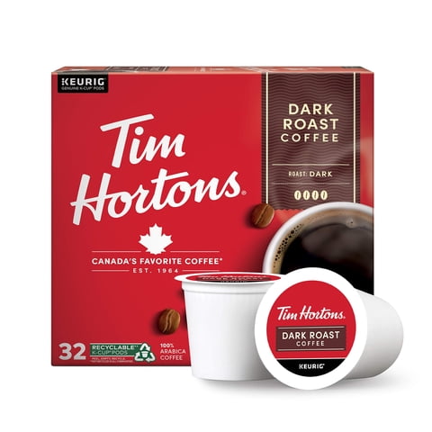 Cápsulas De Café Tim Hortons Dark Roast, Compatibles Con 32 K-Cups