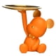 thumbnail image 1 of Bandeja De Almacenamiento De Escultura De Estatuilla De Oso De Resina Organizador De Decoración Del Hogar Naranja, 1 of 5