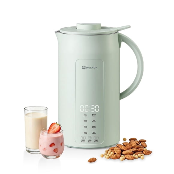 MOKKOM Licuadora de Leche Vegetal 1200 ml Autolimpieza Automática – Verde