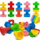thumbnail image 4 of Juguete de Tuercas y Tornillos RAINBOW TOYFROG para niños pequeños - 40 piezas, 4 of 9