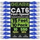 thumbnail image 1 of Cable Ethernet GEARit Cat6 de 15 pies, paquete de 10, azul, 1 of 8