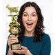 thumbnail image 3 of Trofeo Awards4U de 33 cm con Cabra y Placa Personalizable, 3 of 9