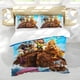 thumbnail image 5 of El Arca de Noé Conjunto de sábanas temático, trío de piezas, cómodo y amigable con la piel, diseño único, regalo de decoración para el hogar para familiares, amigos y fans,173cm *218cm, 5 of 6