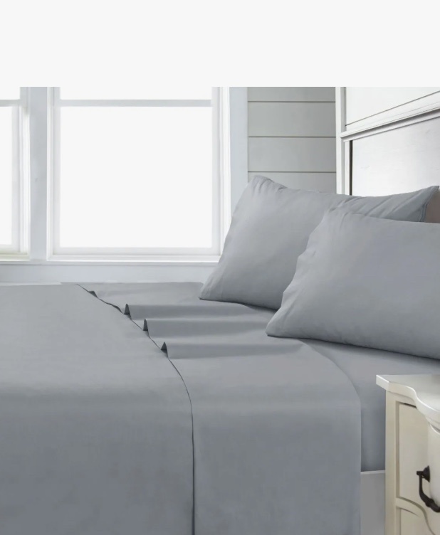 Riqui - Sabana 144 Hilos Gris 2 Plazas