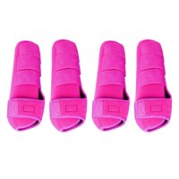 Magideal - 4 Piezas Botas De Caballo Protección De Protección De La Pierna Accesorios Ecuestres Cubiertas De Pierna Envolturas De Piernas Establecidas Para Monta Rosa Rosa
