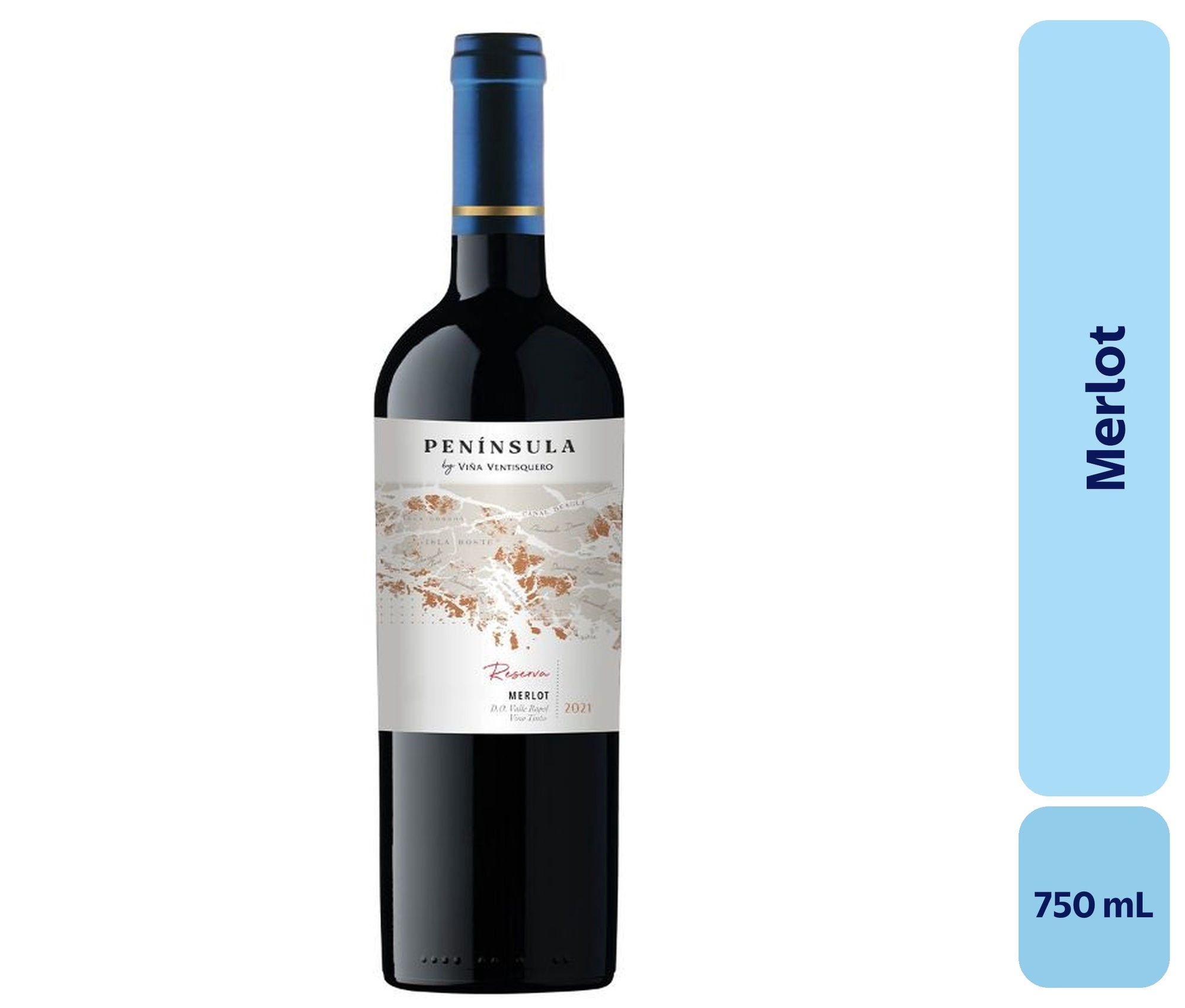 Vino Merlot Botella 750 mL Ventisquero