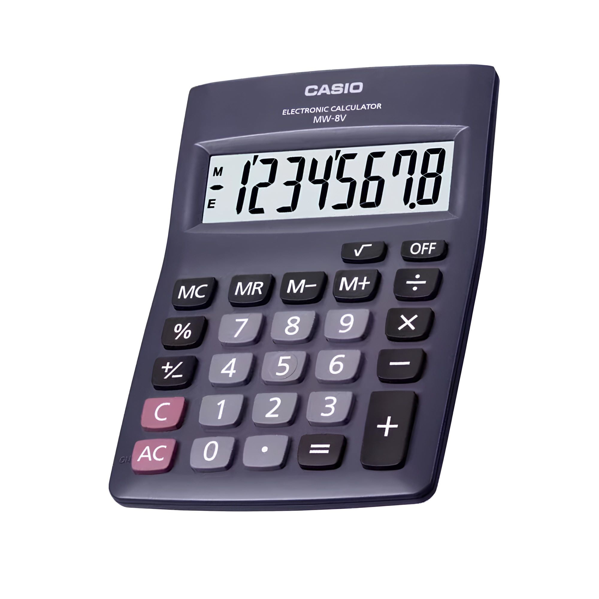 Casio - Calculadora Mw-8v-bk Escritorio
