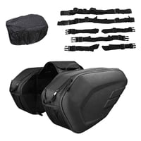 Magideal - Alforjas Para Motocicleta, Bolsa De Equipaje Para Motocicleta Con Cubierta Impermeable, Alforjas Ajustables, Bolsas Laterales, Equipaje Trasero Fácil Tela Oxford