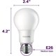 thumbnail image 2 of Bombillas LED Philips 75 W A19, paquete de 24, color blanco suave, 2700 K, 2 of 5