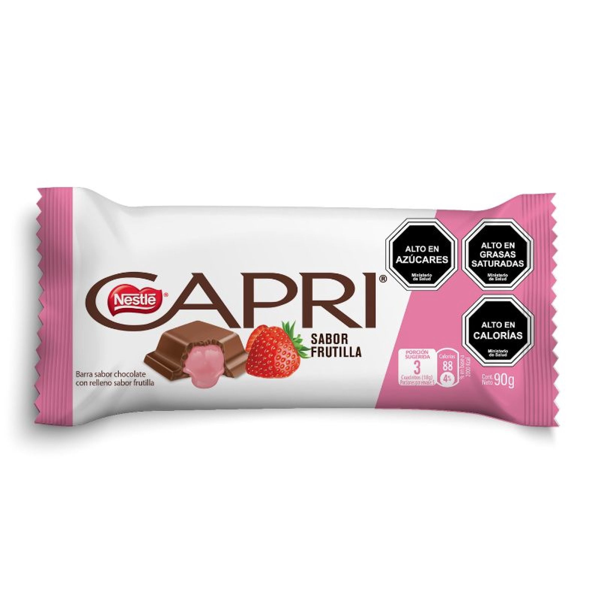 Chocolate Relleno Frutilla 90 g Capri