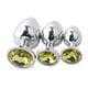 thumbnail image 1 of Pesas De Acero Inoxidable Plug Anal Stopper Jeweled Juguetes Para Adultos Amarillo Claro, 1 of 5