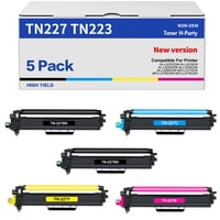 Toner H-Party - Cartucho De Tóner H-Party Tn227 Tn-227Bk/C/M/Y, Paquete De 5