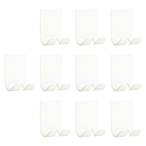 Bothyi - 10 Ganchos Para Afeitadora, Impermeables, Autoadhesivos, Para Baño, Cocina, Color Blanco