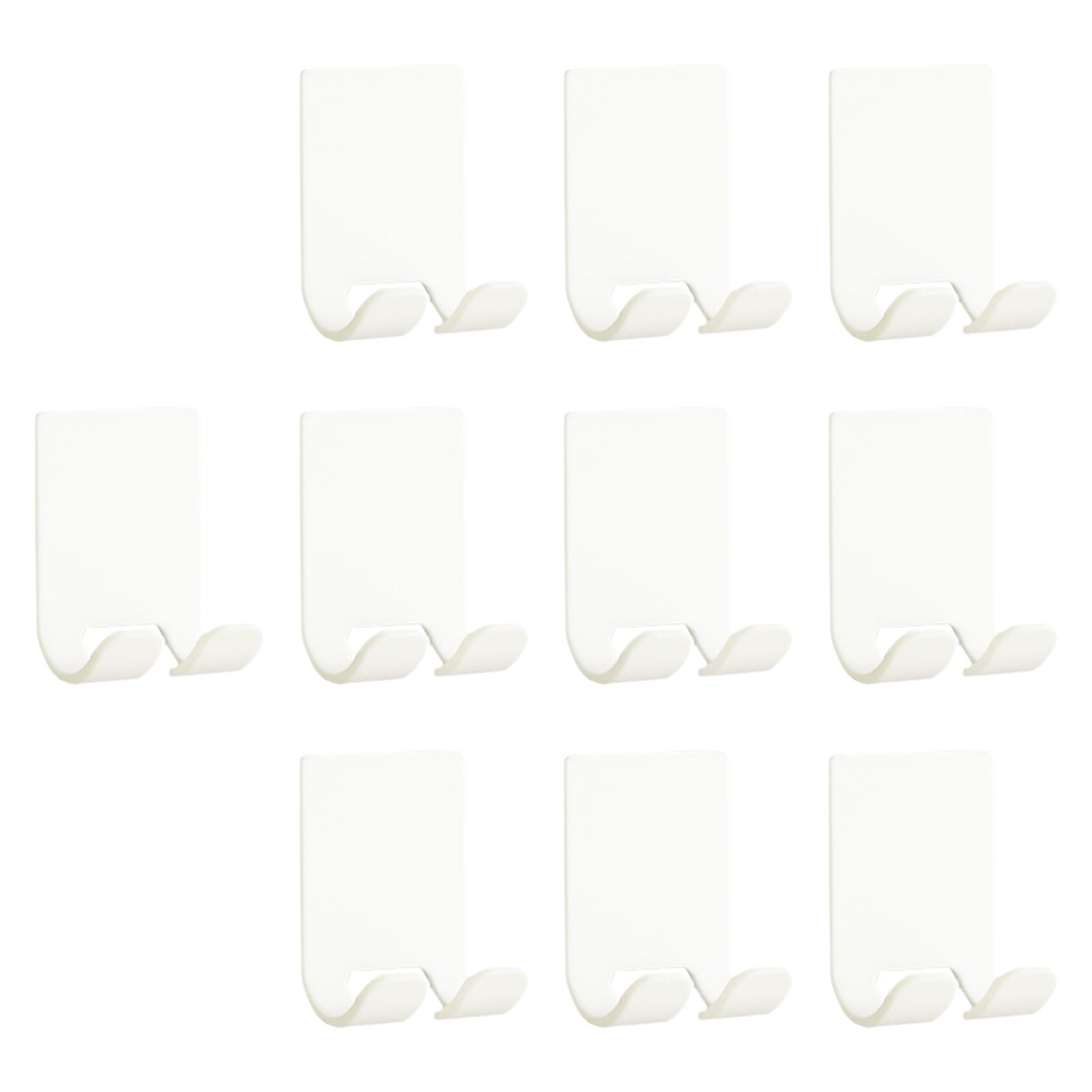 Bothyi - 10 Ganchos Para Afeitadora, Impermeables, Autoadhesivos, Para Baño, Cocina, Color Blanco