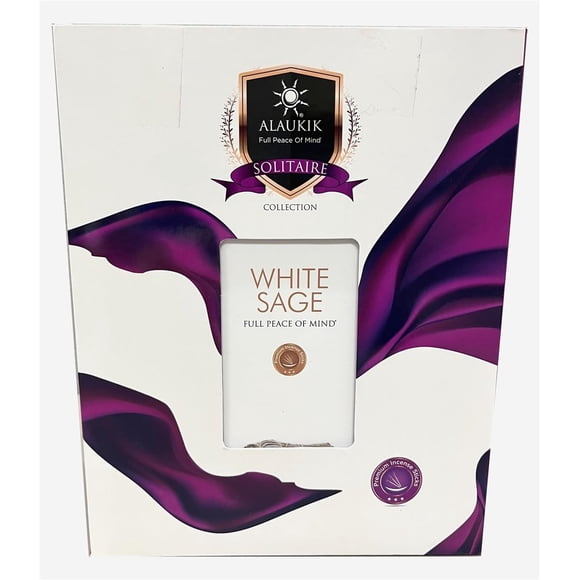 Incienso Alaukik Solitaire 600 g Salvia Blanca - Pack de 12