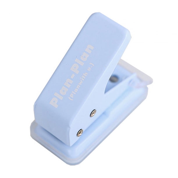 Perforadora Manual Mini De Un Agujero (6 Mm) - Compacta, Con Seguro Y Ideal Para Papel Y Manualidades, Color Rosa